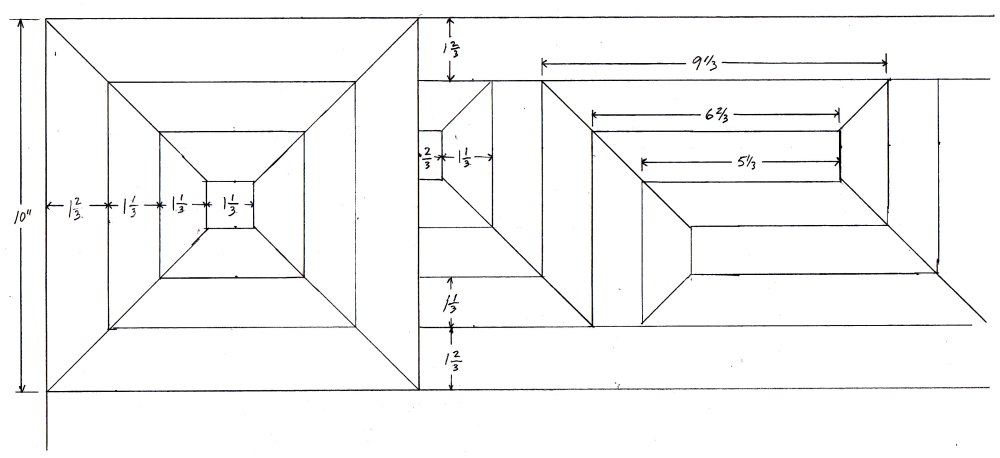 Face nailed floor border and corner drawing