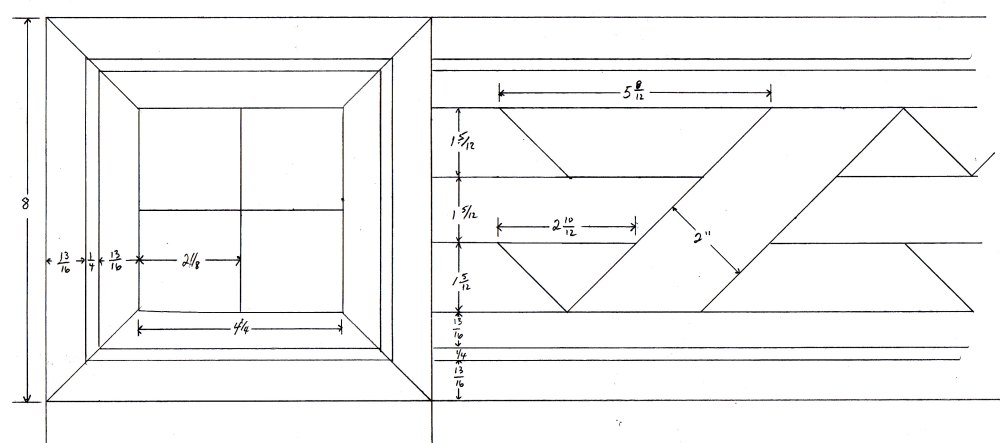 Face nailed floor border and corner drawing