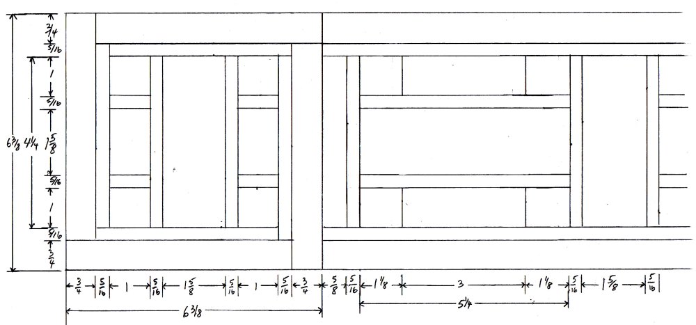 Face nailed floor border and corner drawing
