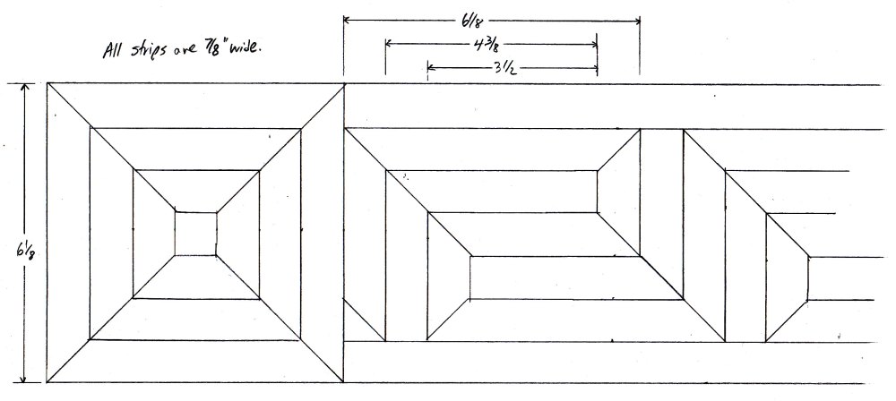 Face nailed floor border and corner drawing
