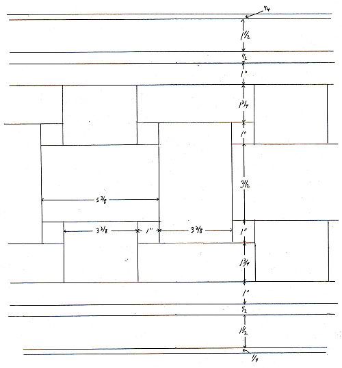 Face nailed floor border drawing