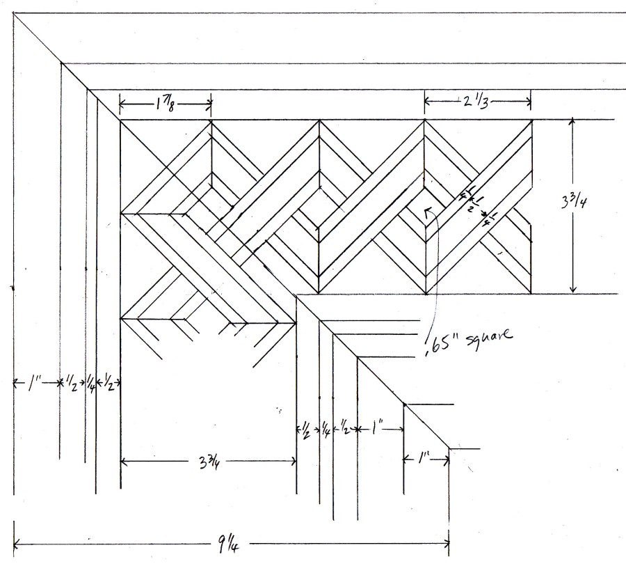 Face nailed floor corner drawing