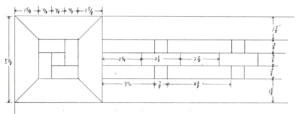 Face nailed floor border and corner drawing